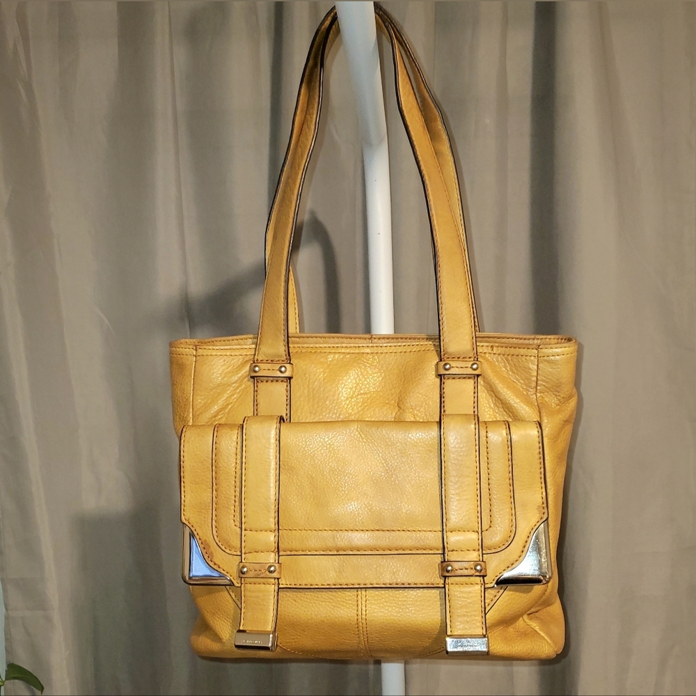 B. Makowsky Mustard Shoulder Strap Bag